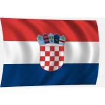 Horvát zászló hajóra tépőzáras 30x20cm