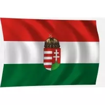Magyar zászló címeres rúdra 100x60cm