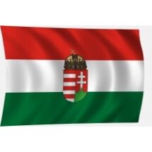 Magyar zászló címeres hajóra kötős 30x20cm