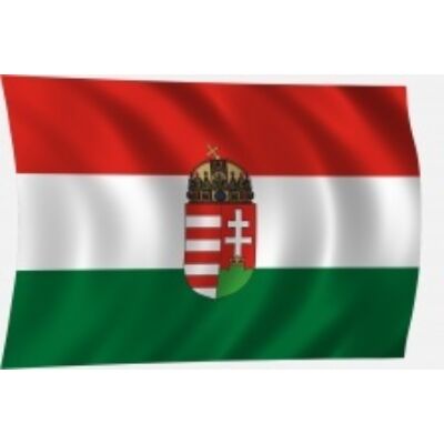 Magyar zászló címeres hajóra tépőzáras 30x20cm
